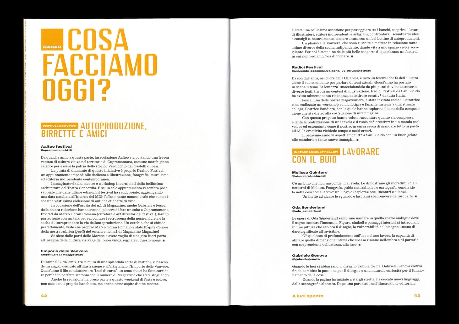 Magazzino magazine — Issue n.2 A LUCI SPENTE - 6